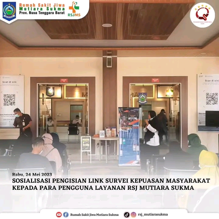 SOSIALISASI PENGISIAN LINK SURVEI KEPUASAAN MASYARAKAT KEPADA PARA PENGGUNA LAYANAN RSJ MUTIARA SUKMA